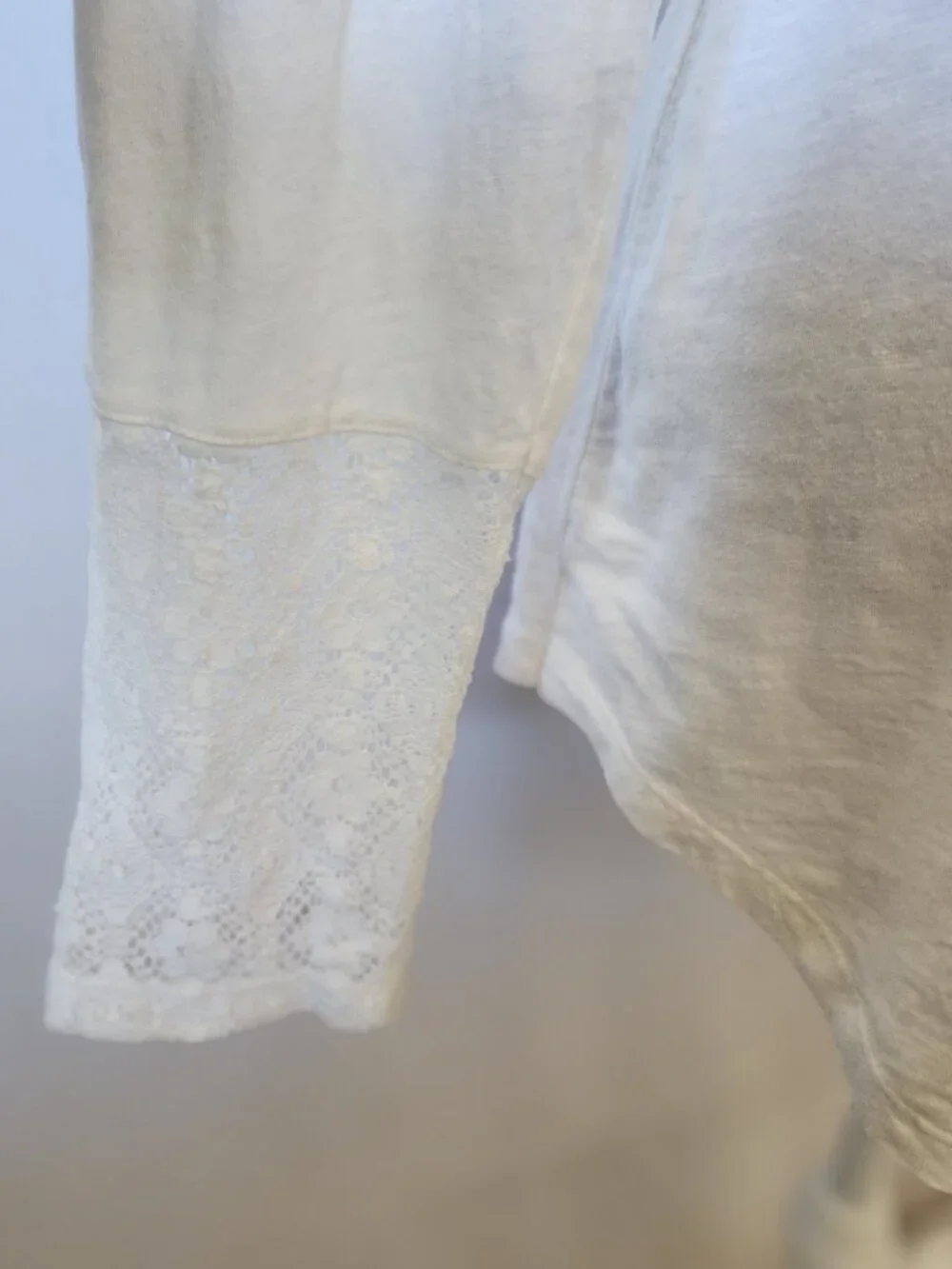 Sundance Women's Size XL White Embroidered Long Sleeve Crochet Lace Blouse Top - Picture 7 of 15